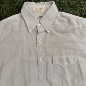 Vintage L.L. Bean USA Made Single Stitch Button Up Work Shirt Muted Tone 15.5/36